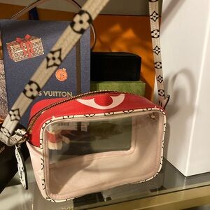 Louis Vuitton Red, Pink and White Clear Crossbody Bag